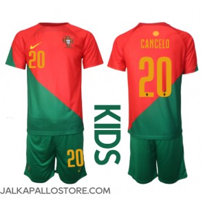 Portugali Joao Cancelo #20 Kotipaita Lapsille MM-kisat 2022 Lyhythihainen (+ shortsit)